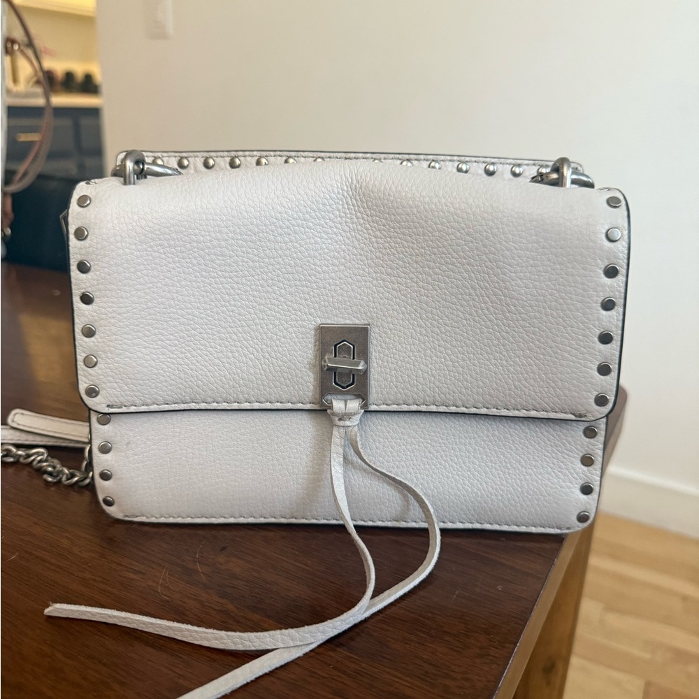 Rebecca Minkoff White Studded Crossbody Bag